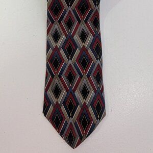 Mark Jason Men's Colorful Geometric Diamond Print Tie. Y2K Inspired.